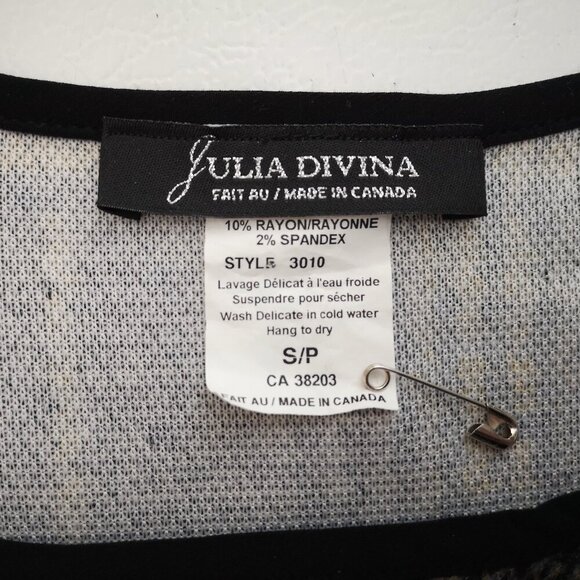 Julie Divina Ladies Size Small Lightweight Gold/Grey/Black Plaid Sweater Set 2pc - Picture 3 of 12